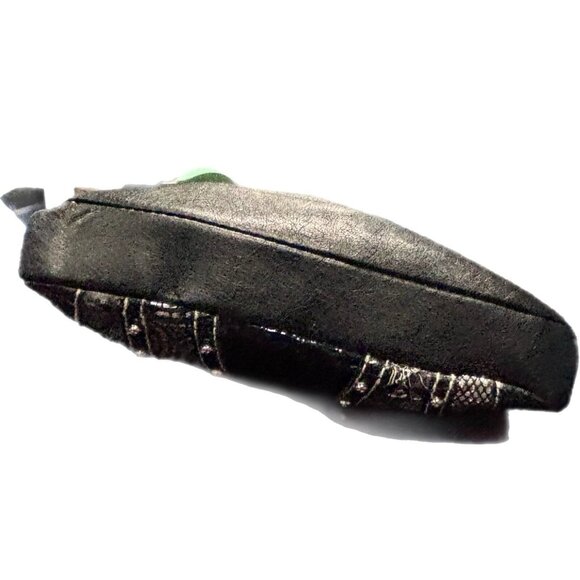 Chateau Black & Silver Wristlet Coin Purse Patchwork Design - Picture 4 of 6